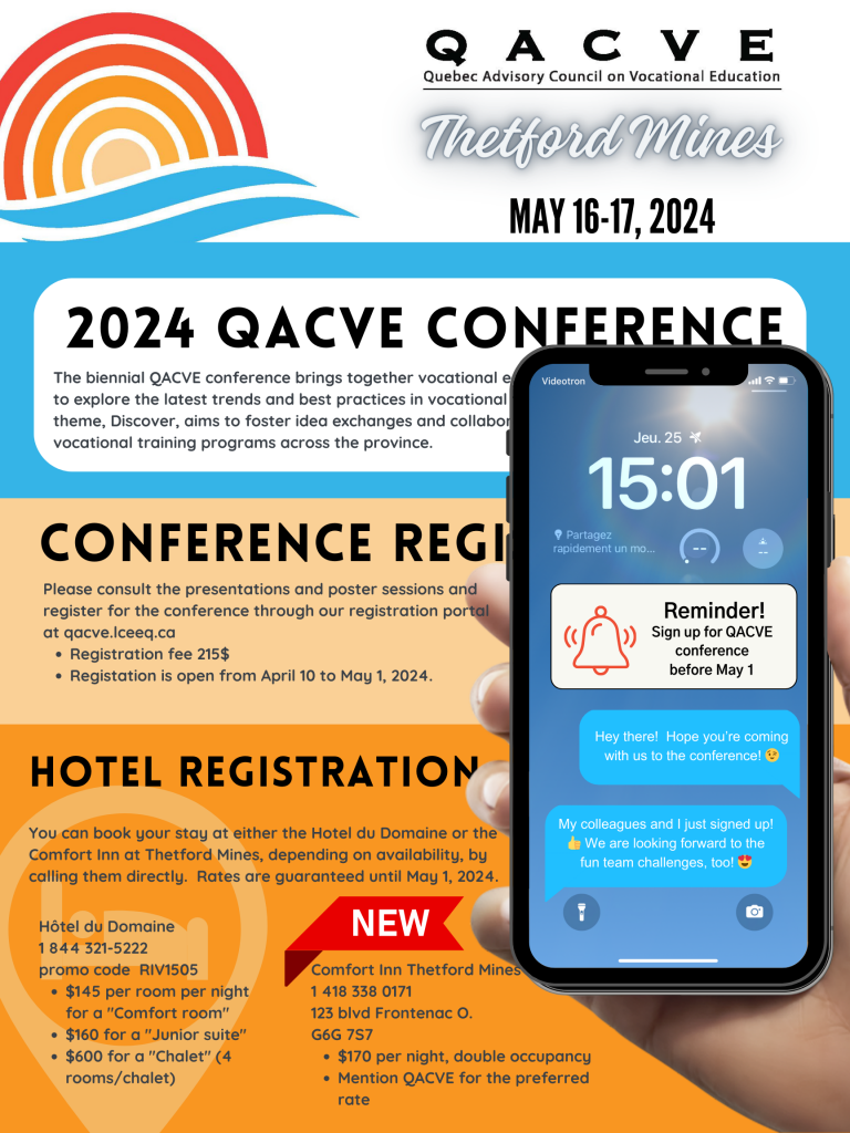 QACVE Conference May 16-17 in Thetford Mines