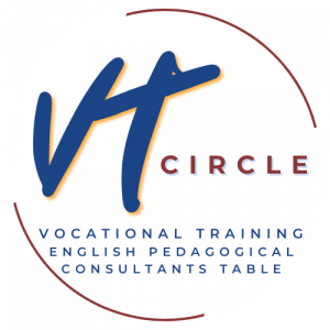 Pedagogical consultant group logo with VT in large letters and circle in small ones.