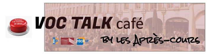 Voc Talk Café avec bouton rouge
